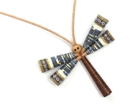 etsy Papermelon Paper Beads Dragonfly Pendant